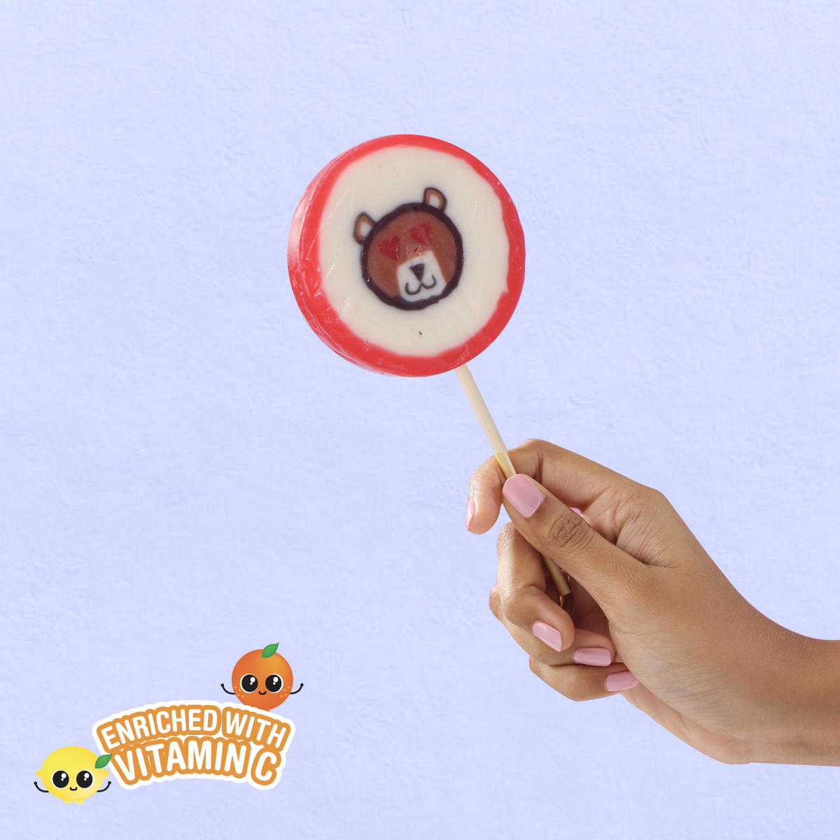Zubi Candy Rocks Jumbo Lolly - 7 Flavours - Enriched with Vitamin C