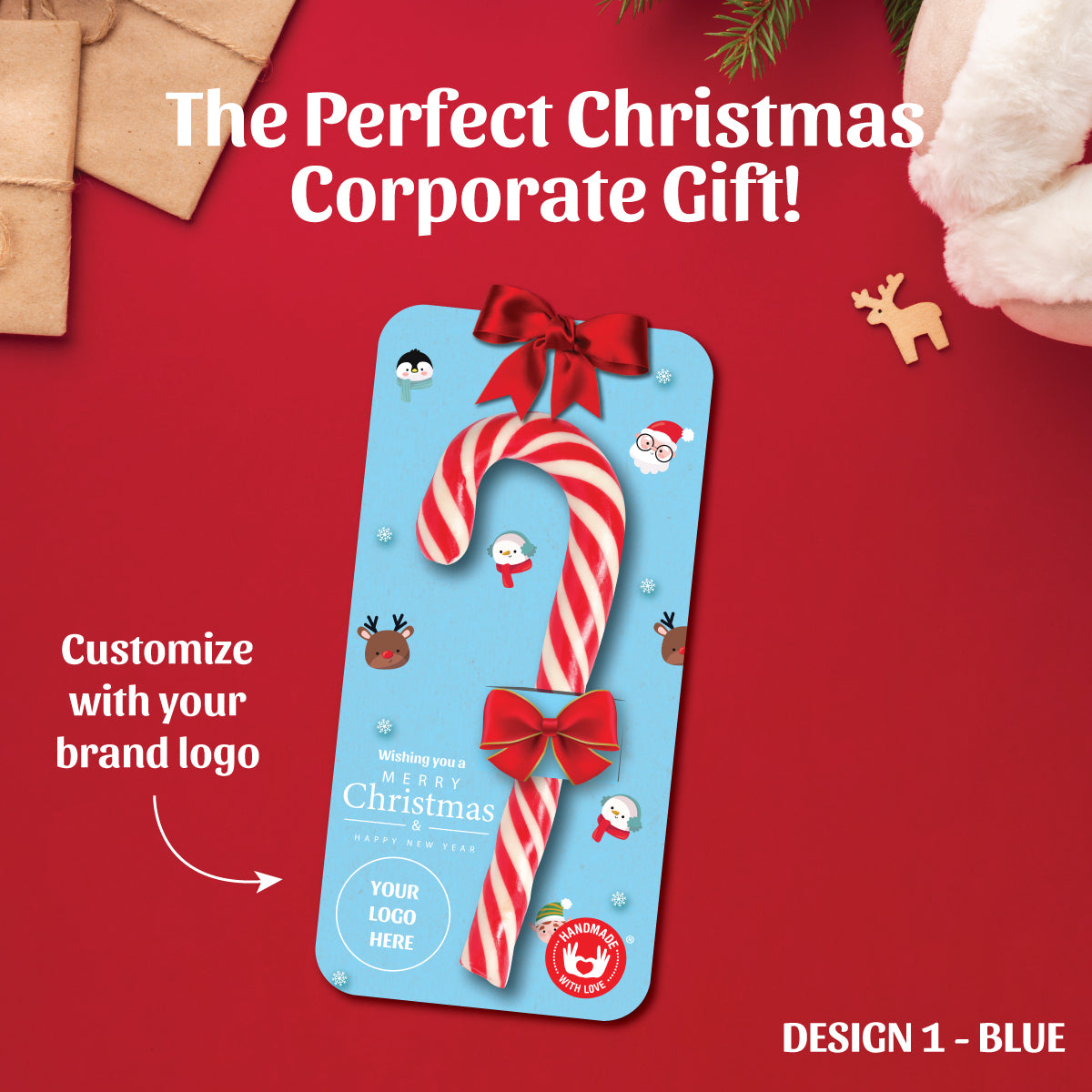 Zubi Customized Candy Canes (Raspberry, Peppermint) (Pack of 10)