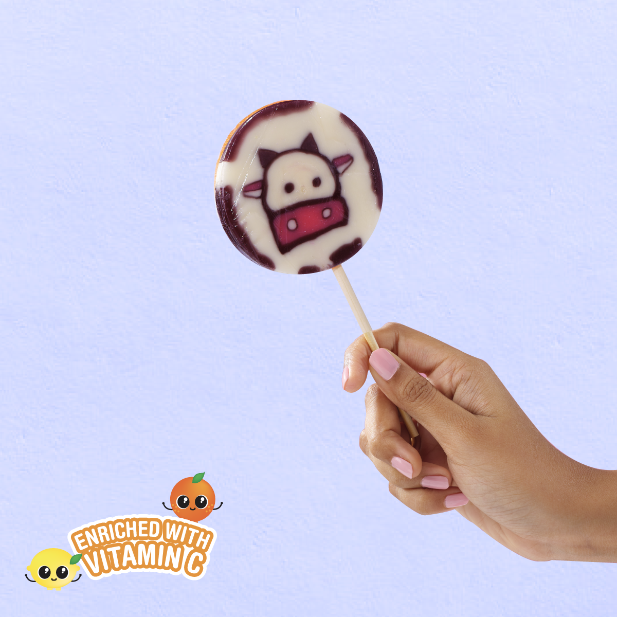 Zubi Candy Rocks Jumbo Lolly - 7 Flavours - Enriched with Vitamin C