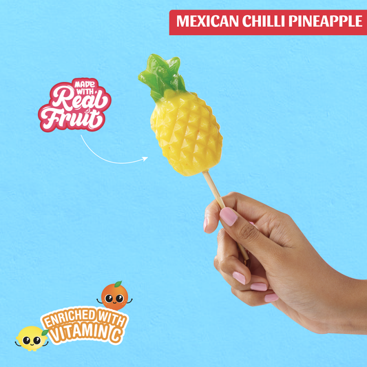 Zubi Pineapple Lolly (Mexican Chilli Pineapple) - Enriched with Vitamin C