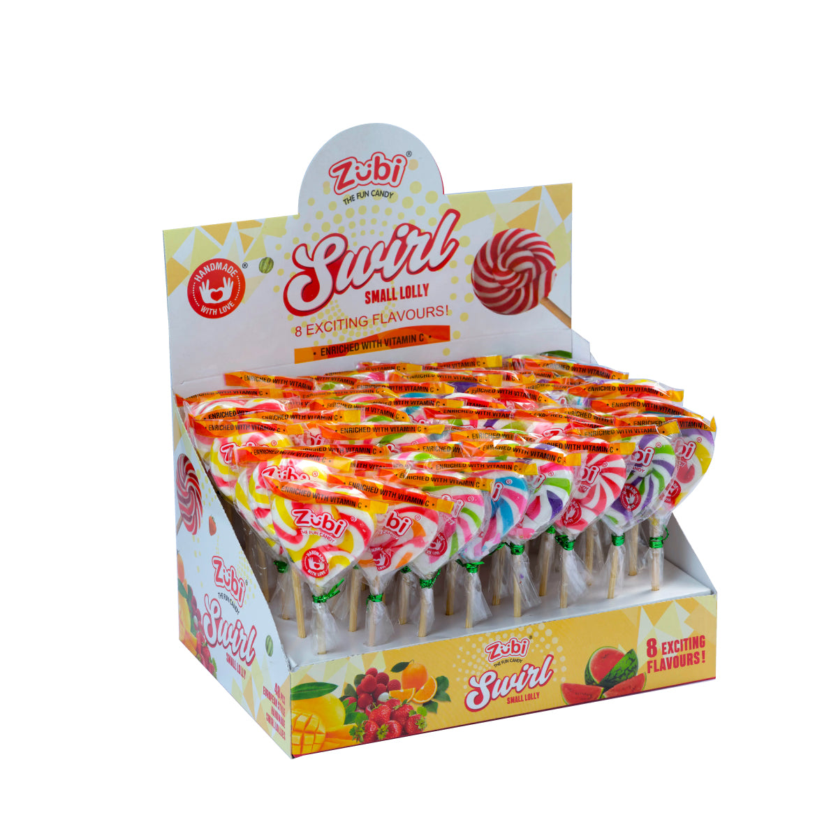 Zubi Swirl Small Lolly (Assorted) - Enriched with Vitamin C