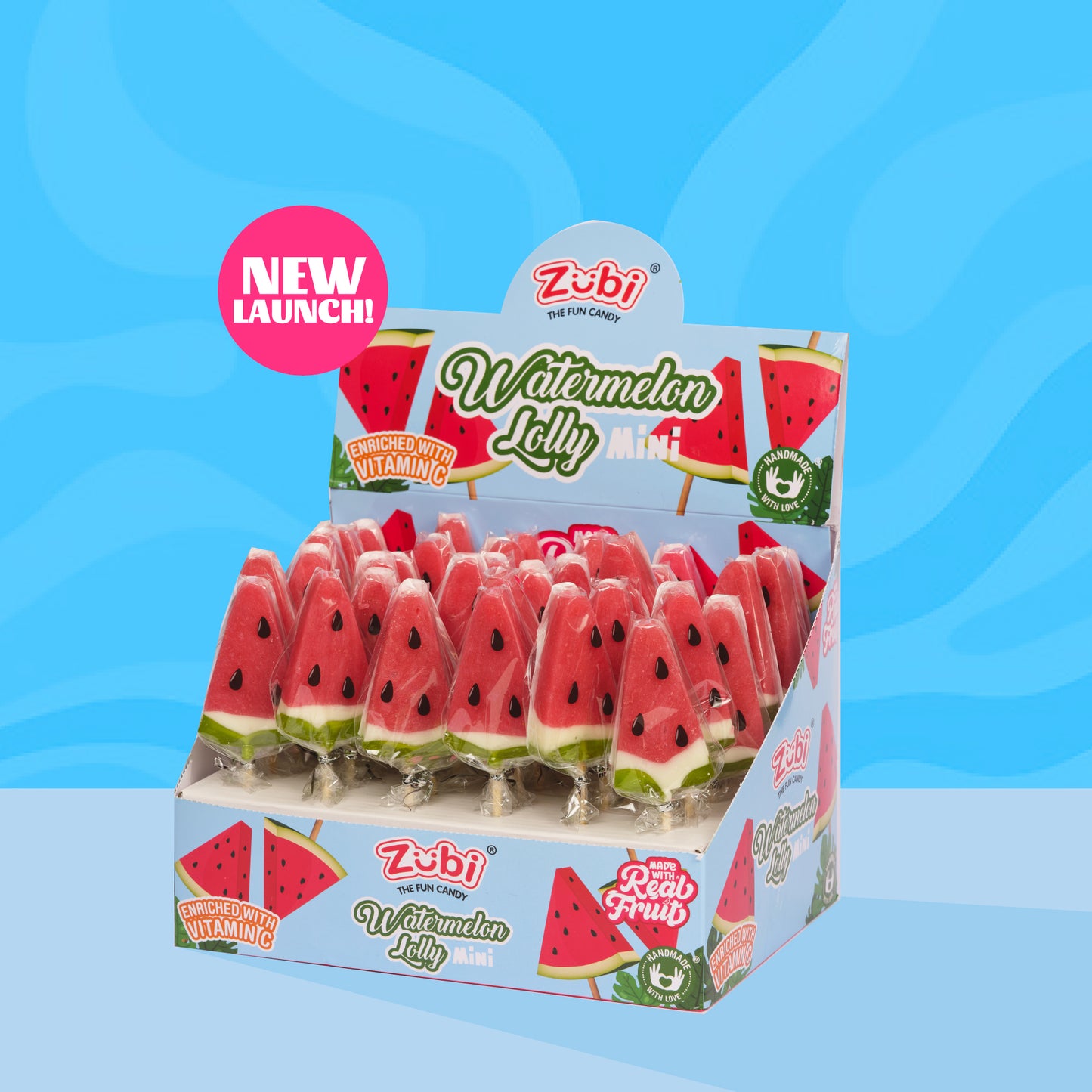 Zubi Watermelon Mini Lolly - Enriched with Vitamin C (Pack of 6)
