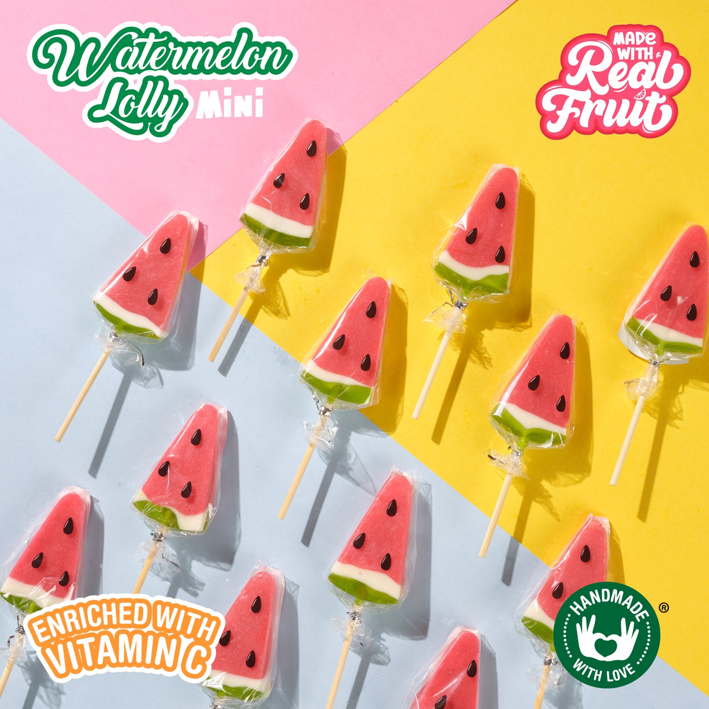 Zubi Watermelon Mini Lolly  - Enriched with Vitamin C (Pack of 6)