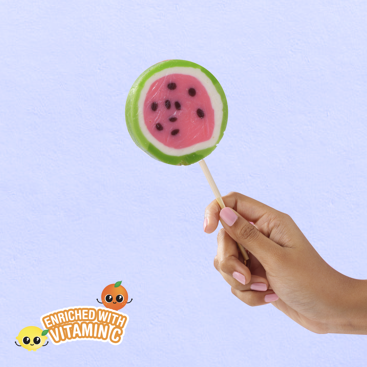 Zubi Candy Rocks Jumbo Lolly - 7 Flavours - Enriched with Vitamin C