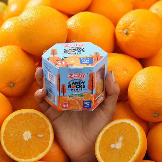 Zubi Candy Rock Minis (Orange) - 75 Grams (Pack of 1)