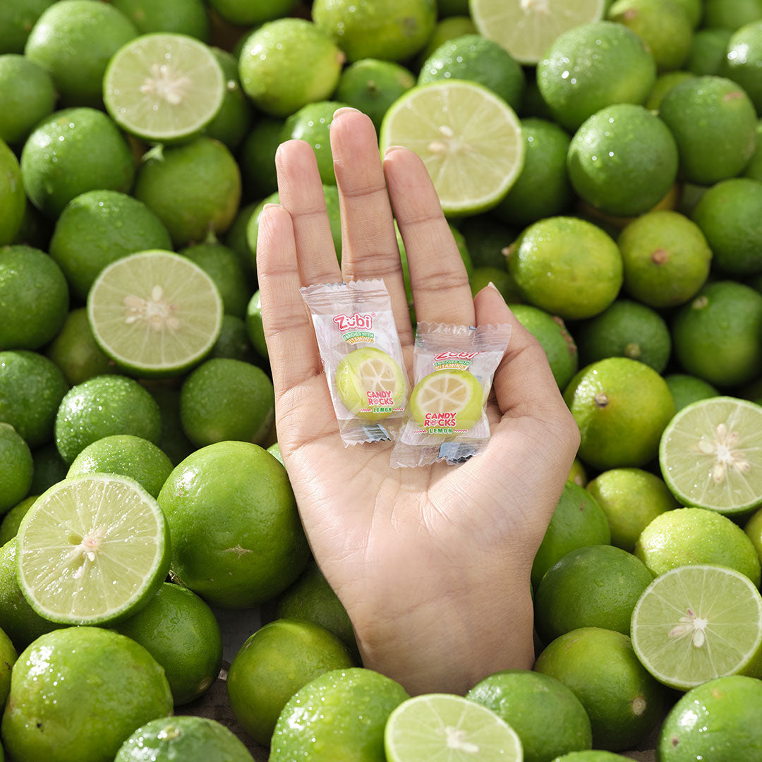 Zubi Rocks Minis Lemon- Enriched With Vitamin C (Surprise Free Toys Inside)