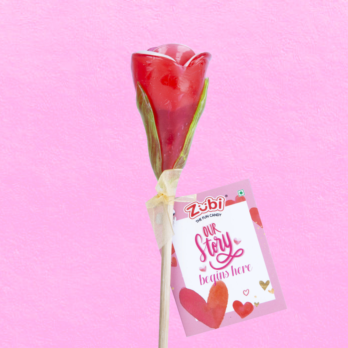 Zubi Red Rose Lolly - Enriched with Vitamin C