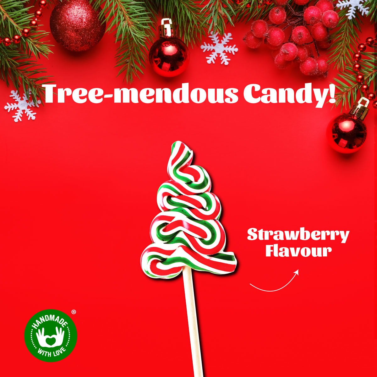 Zubi Christmas Tree Lolly (Strawberry) - Enriched with Vitamin C